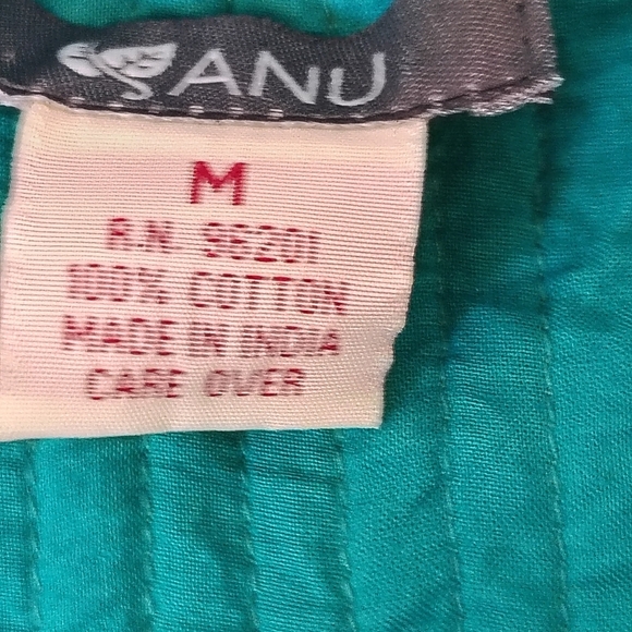 Anu Quilted Blazer Jacket Floral Womens size Medium Art to Wear 100% Cotton - Picture 8 of 11